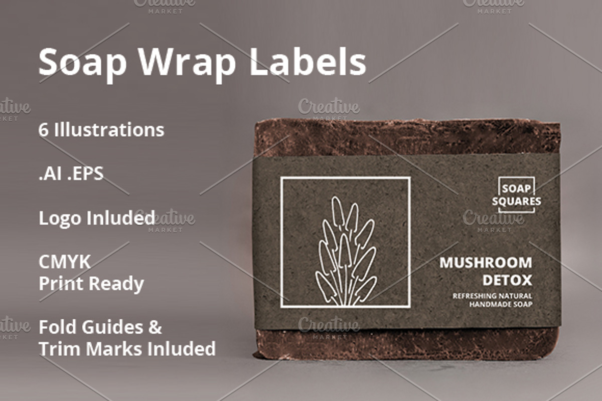 4 Soap Wrap Labels ( +2 Free ), a Templates & Theme by MHLY (Photo 1 of 3)