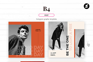 B4 Social Media Graphic Templates