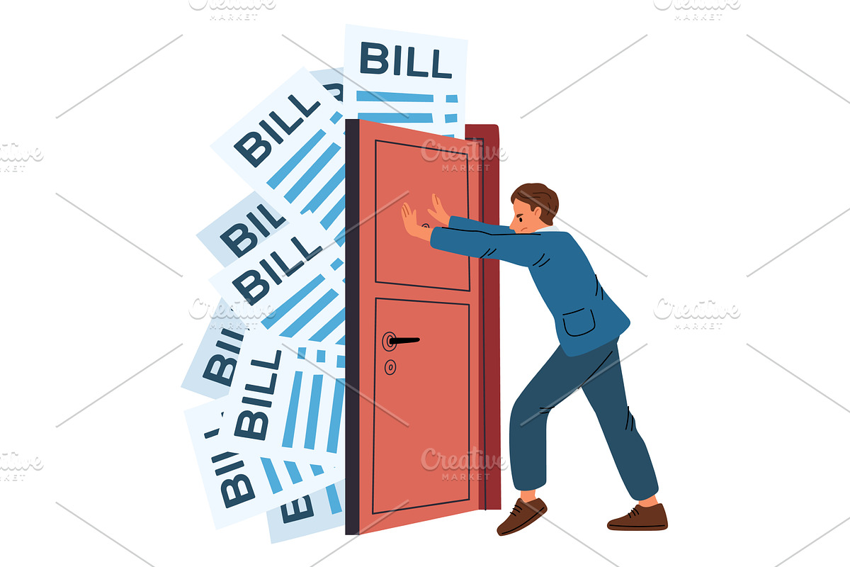 Businessman refuses to let numerous, a Finance Illustration by Vectorbuum