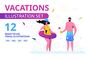 Vacations Illustration Set, a Templates & Theme by Boyko Pictures (Thumbnail 1 of 12)
