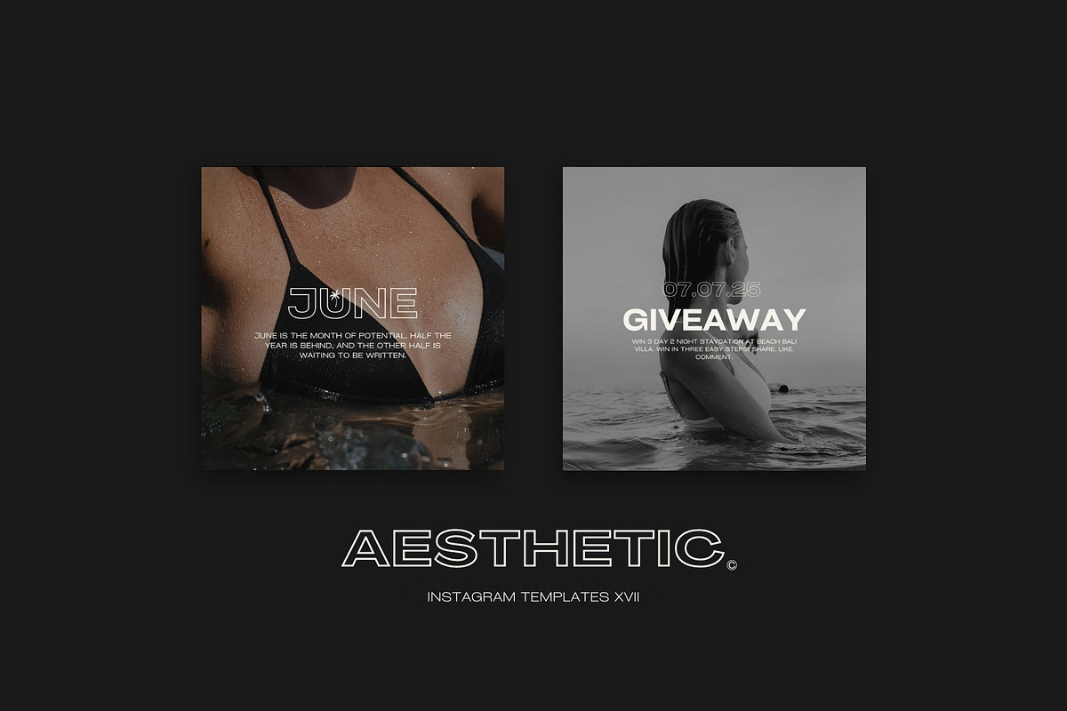 Aesthetic Instagram Templates XVII, a Social Media Template by Instprofi | Studio Estimo (Photo 2 of 12)