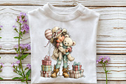 Western Birthday Cowgirl Clipart Set, a Seasonal Illustration by OK Design (Thumbnail 5 of 6)