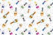 Champagne for Everybody - pattern, a Pattern Graphic by Katerina Tova (Thumbnail 5 of 6)