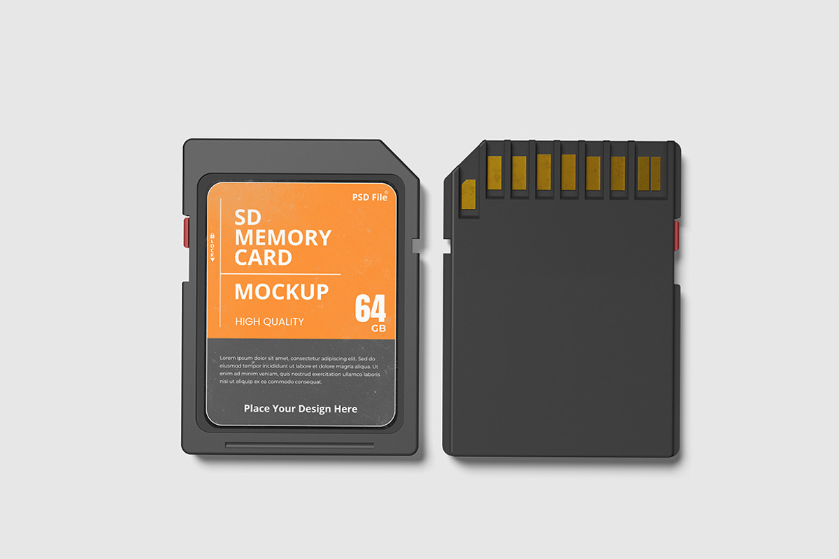 SD Memory Card Mockup, a Product Mockup by Indah (Photo 3 of 6)