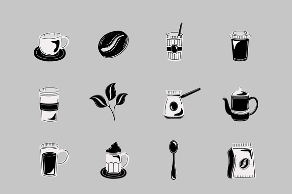 Coffee Elements Illustration Set preview 2