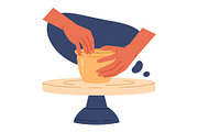 Pottery workshop set. Handmade hobby, a Work Illustration by Annie Birdie (Thumbnail 6 of 11)