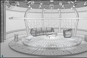 Virtual TV Studio Chat Set 20, an Architecture 3D Model by akerStudio (Thumbnail 3 of 26)