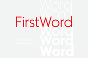 FirstWord typeface family, a Sans Serif Font by Andy Peat (Thumbnail 1 of 4)