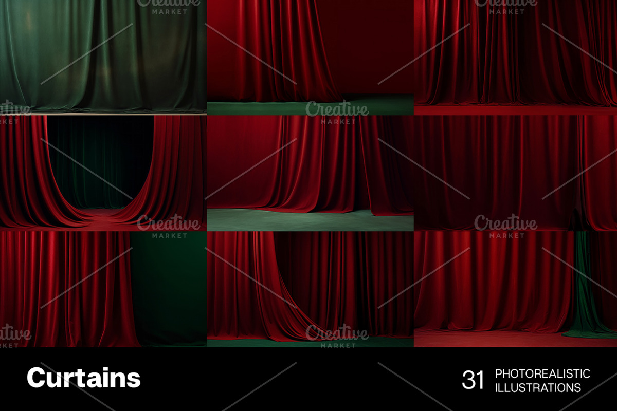 Curtains backgrounds. 31 images, an Arts & Entertainment Photo by Handmadefont (Photo 3 of 10)