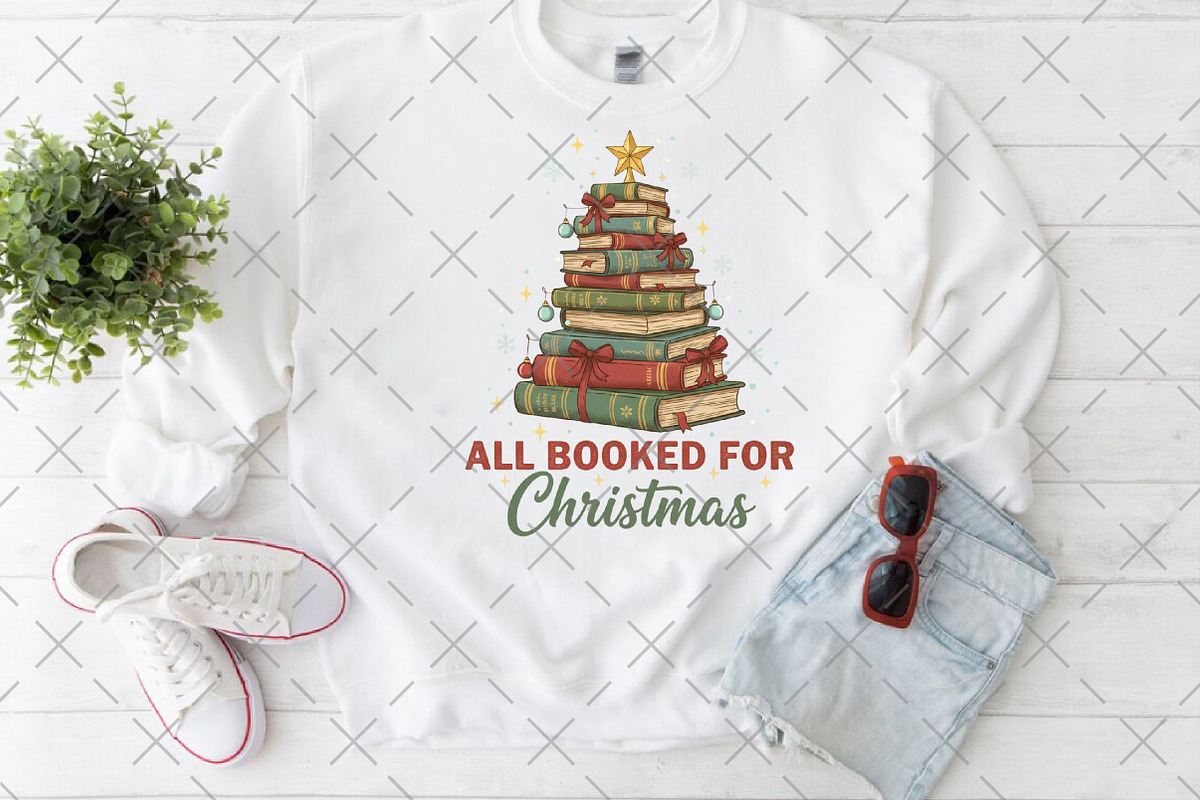 All Booked For Christmas png, an Illustration by Craft Nest (Photo 5 of 6)