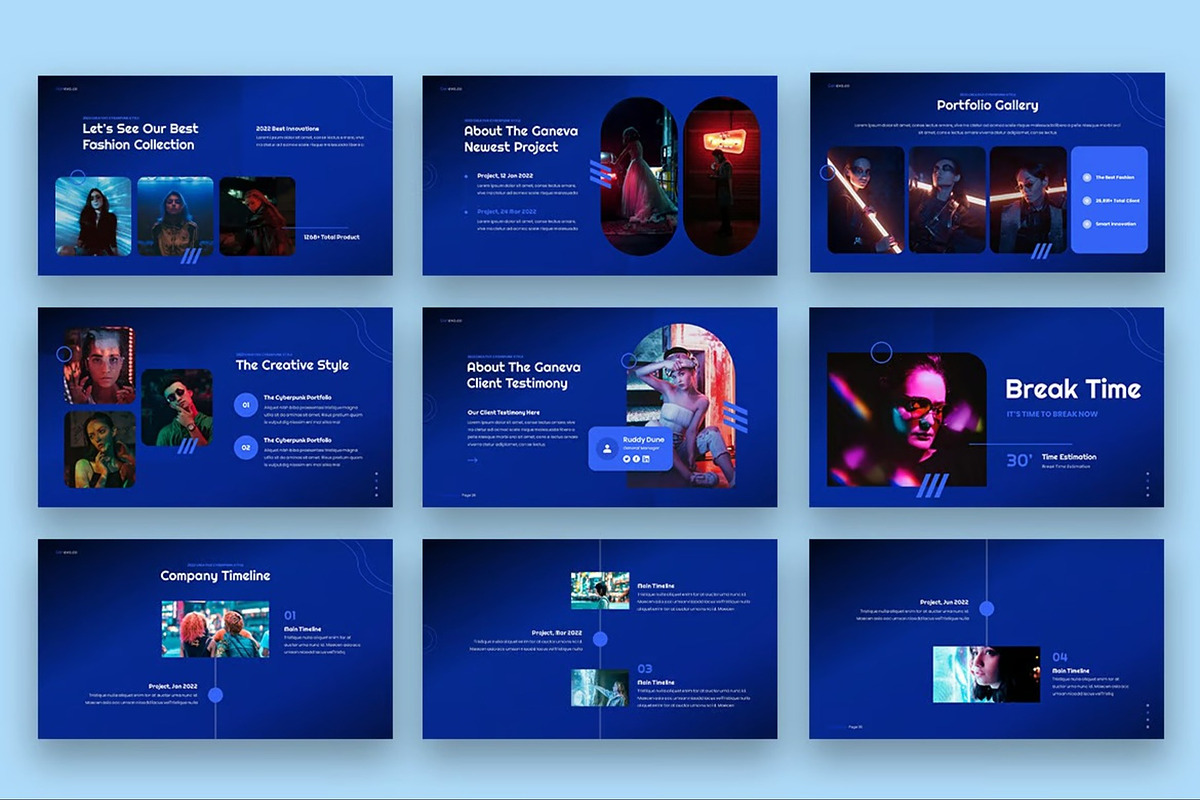 Geneva - Cyberpunk Powerpoint preview 5