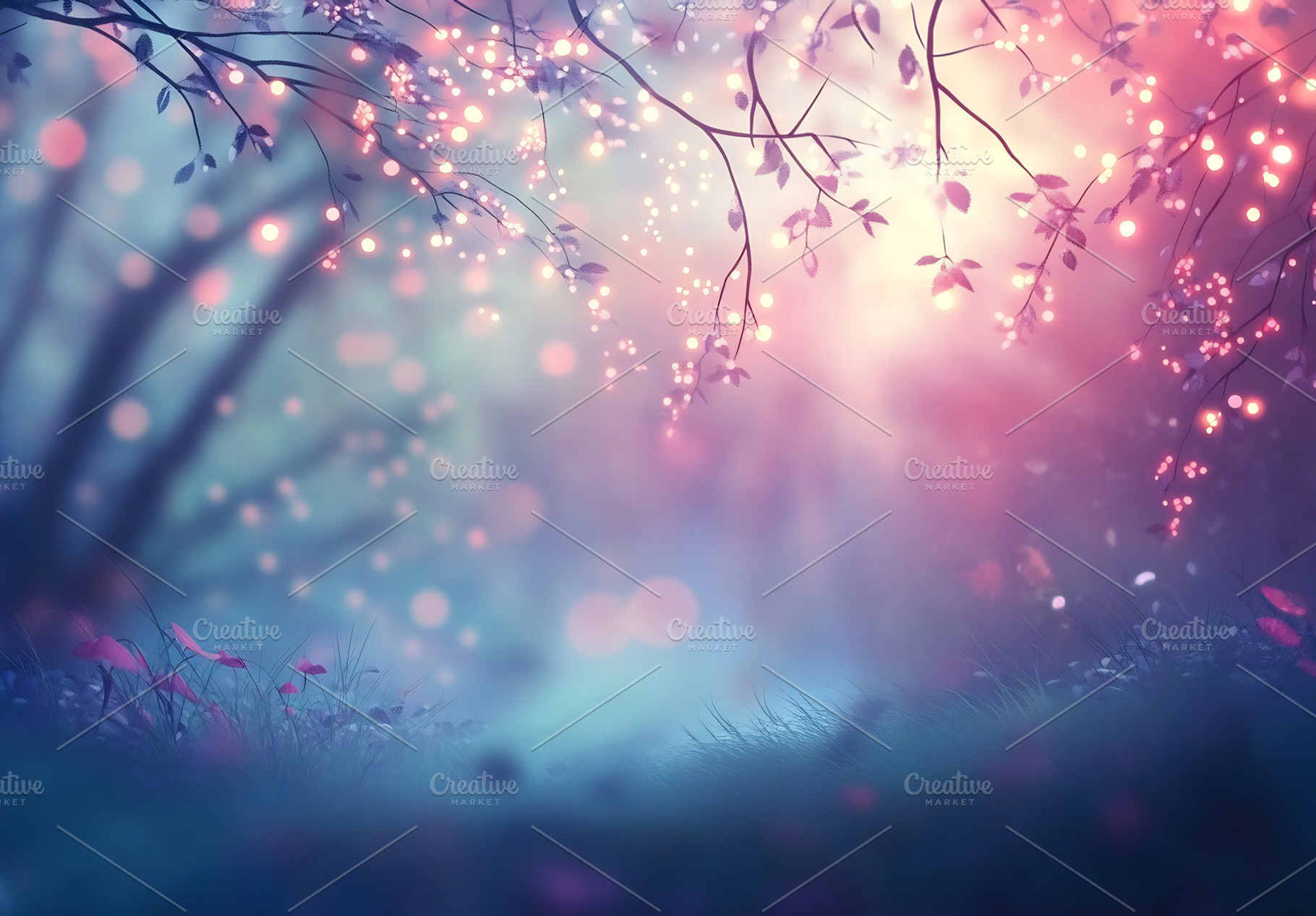 Magic glow in a mystical forest, a Nature Photo by Beautiful things