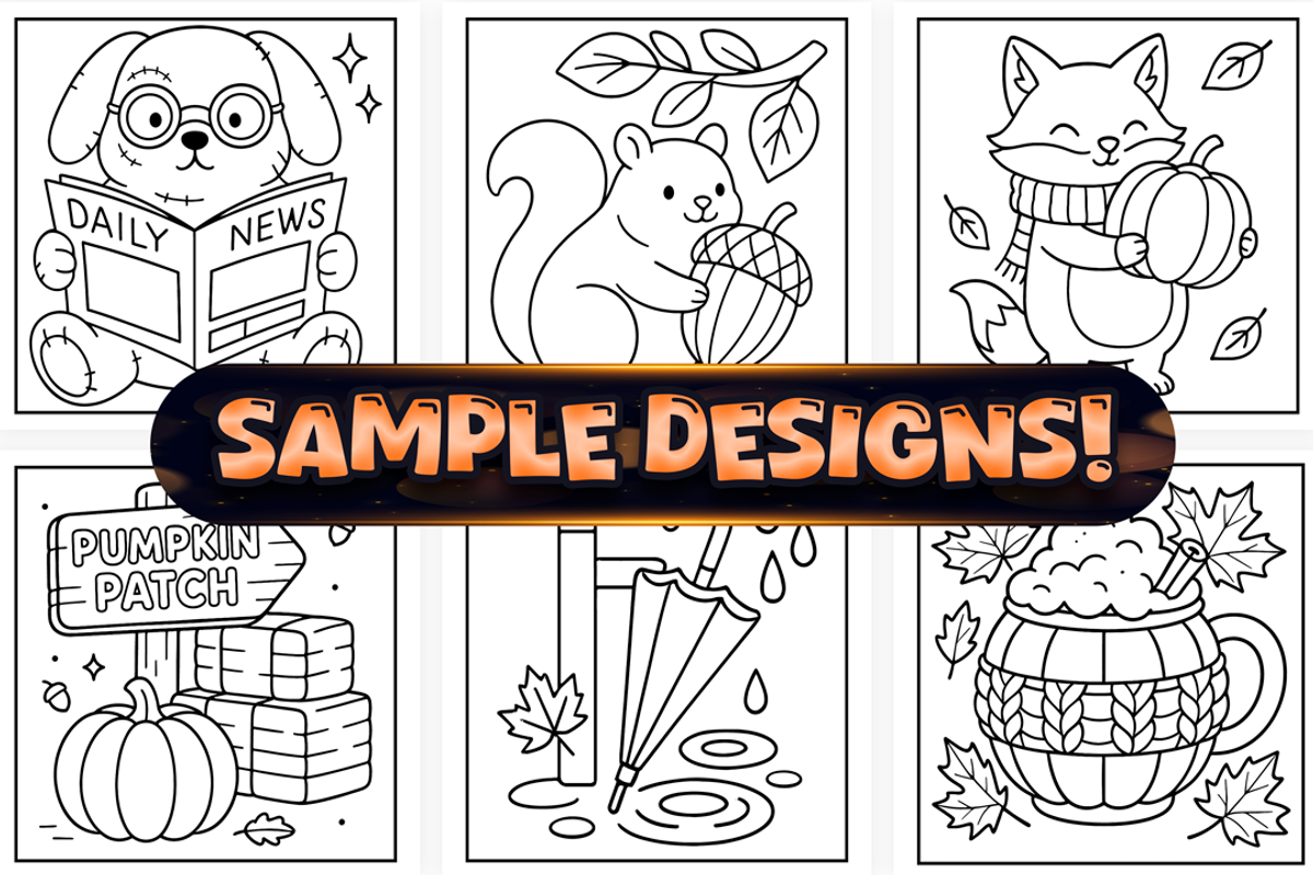 Cozy Girl Season Coloring Pages, a Seasonal Illustration by Craftsbeefy (Photo 2 of 4)