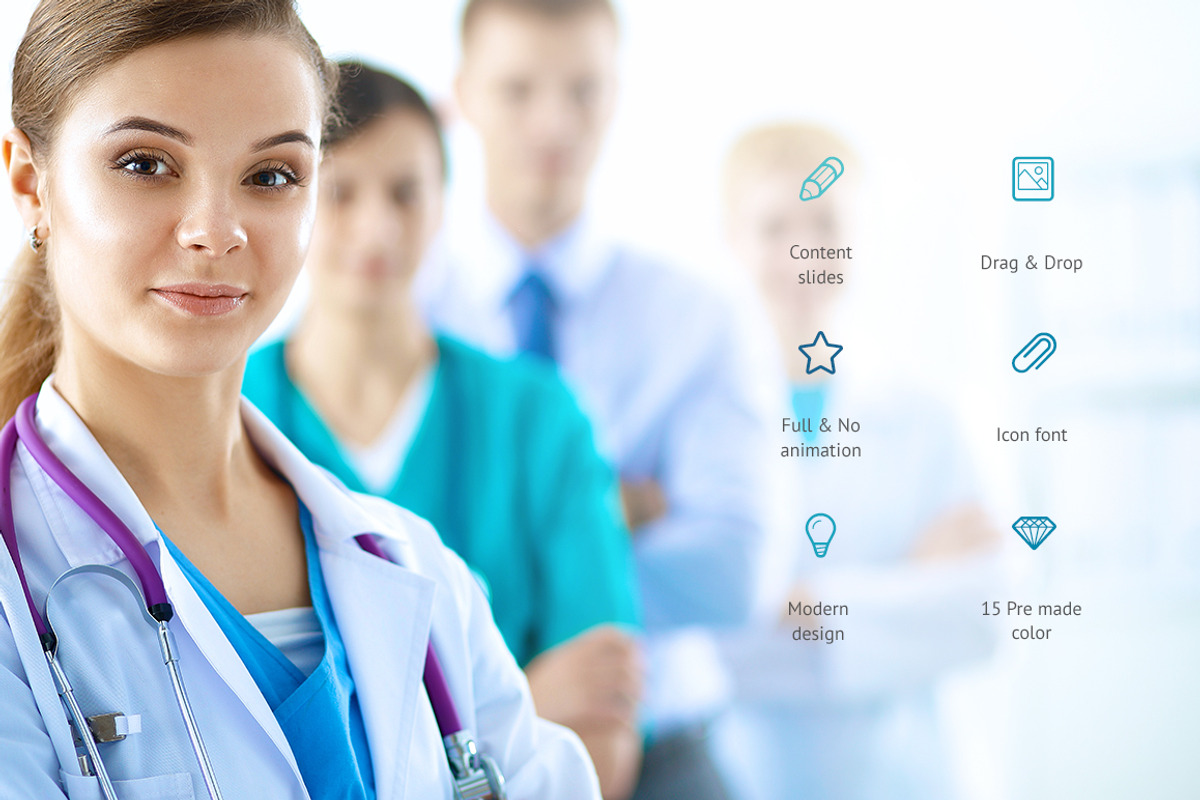 Medical PowerPoint Template, a Presentation Template by HiSlide.io (Photo 2 of 8)