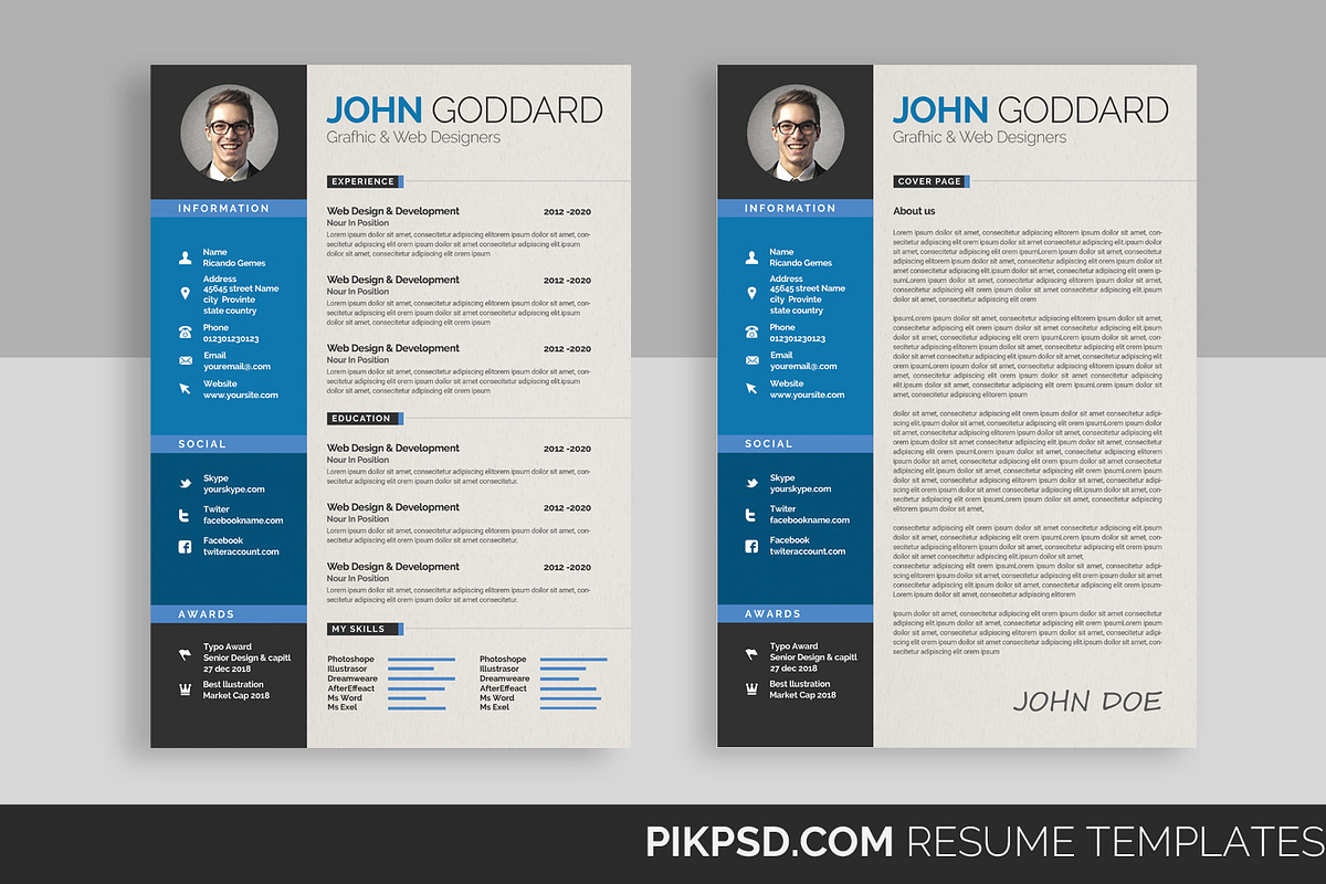 Ready 3-Piece Resume/CV Set, a Resume Template by graphicforest (Photo 1 of 7)