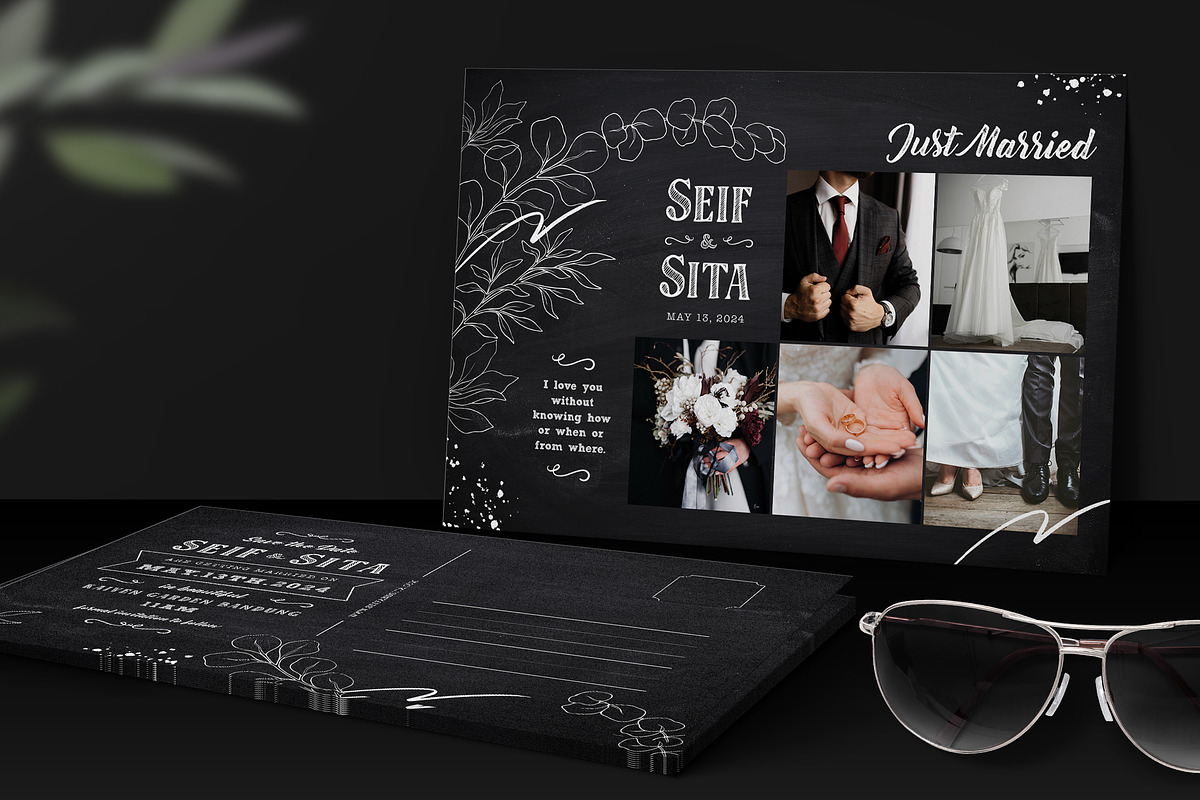 Blackboard Collage Invitation, an Invitation Template by Aarley Kaiven