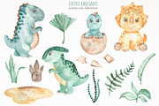 Little dinosaurs watercolor, an Animal Illustration by Marina Ermakova (Thumbnail 3 of 13)