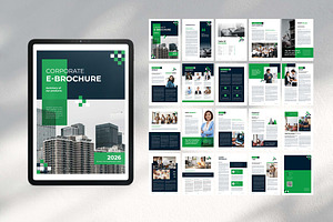 Green Corporate Ebook Template, a Brochure Template by UICreative