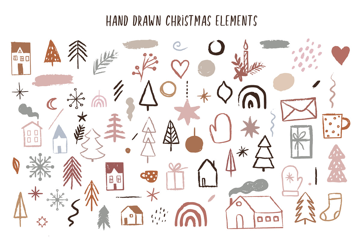 Hand Drawn Xmas Elements & Patterns, a Pattern Graphic by Marish (Photo 5 of 8)