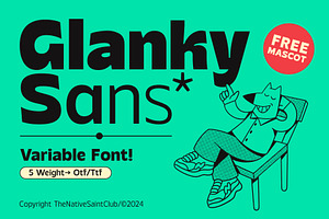 Glanky Sans - Variable Fonts