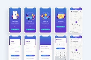 Ovlet - Taxi Mobile App UI Kit