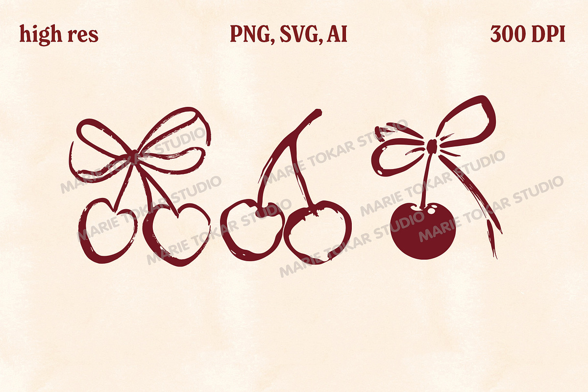 Whimsical Berry Fruit Bundle SVG PNG, a Food Illustration by Marie T (Photo 15 of 36)