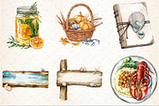 Watercolor Coastal Thanksgiving Clip, an Illustration by Rose Art (Thumbnail 3 of 7)