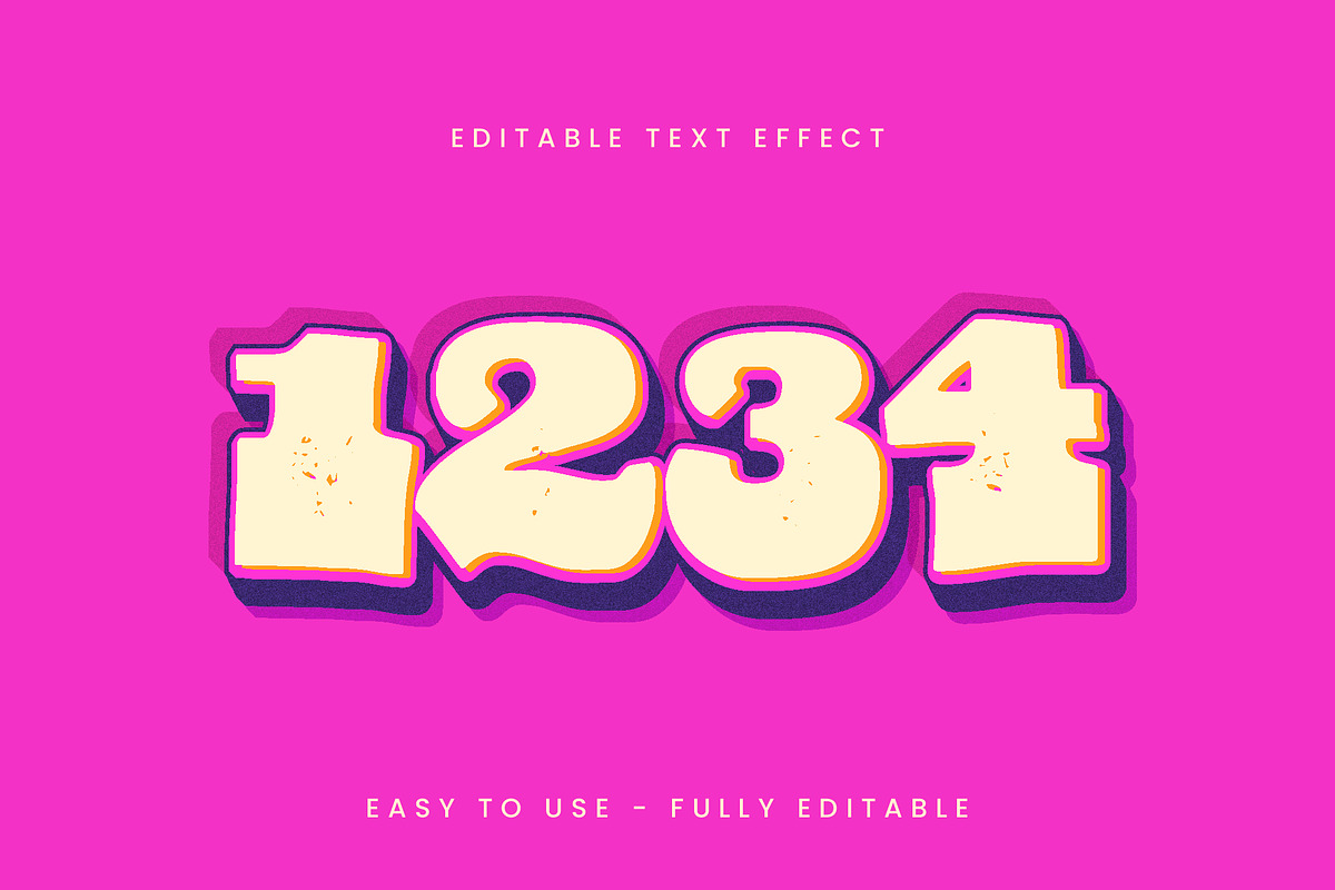 Retro Pop Bold Text Effect preview 3