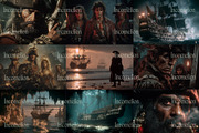 45 Vintage Pirate Stock Photos, a Person Illustration by Incomelion (Thumbnail 2 of 12)