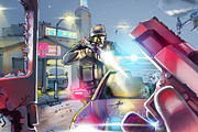 Night Police Pursuit, an Illustration by LEKS illustrations (Thumbnail 2 of 3)