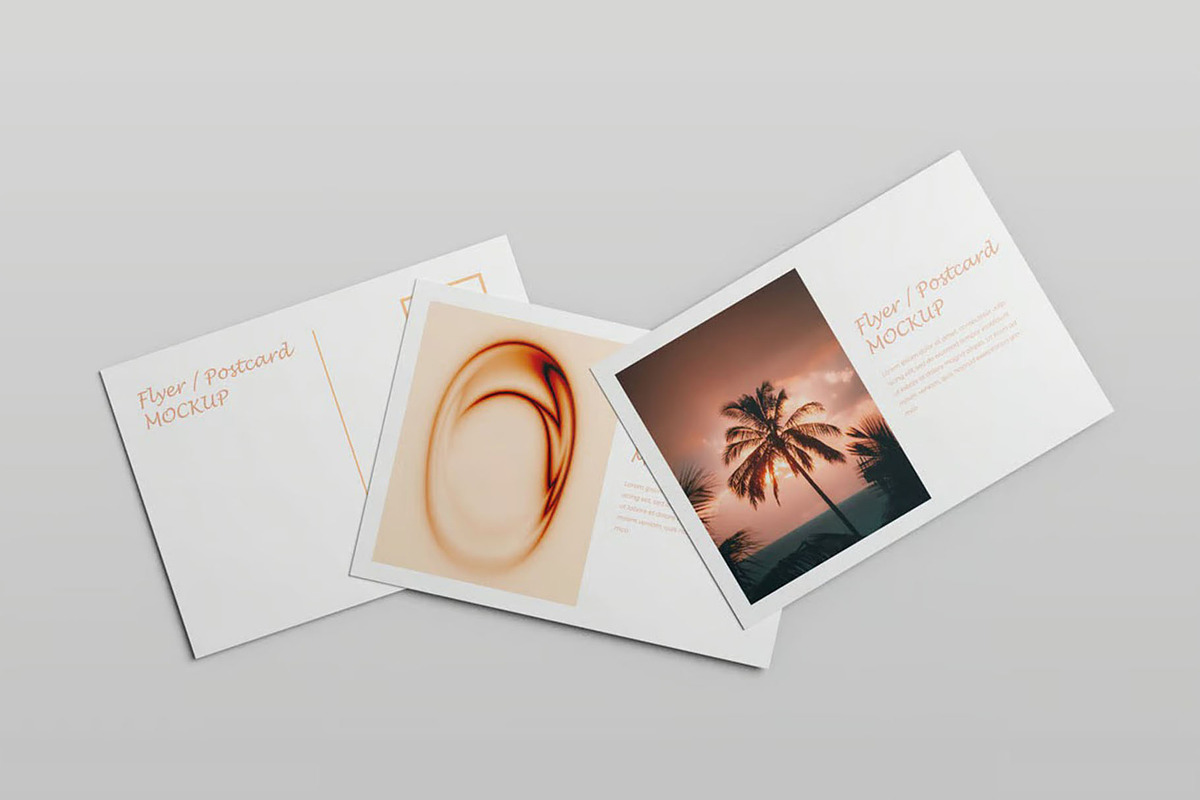 Flyer / Postcard Mockups, an Advertising Mockup by Se٧enStudio (Photo 2 of 3)