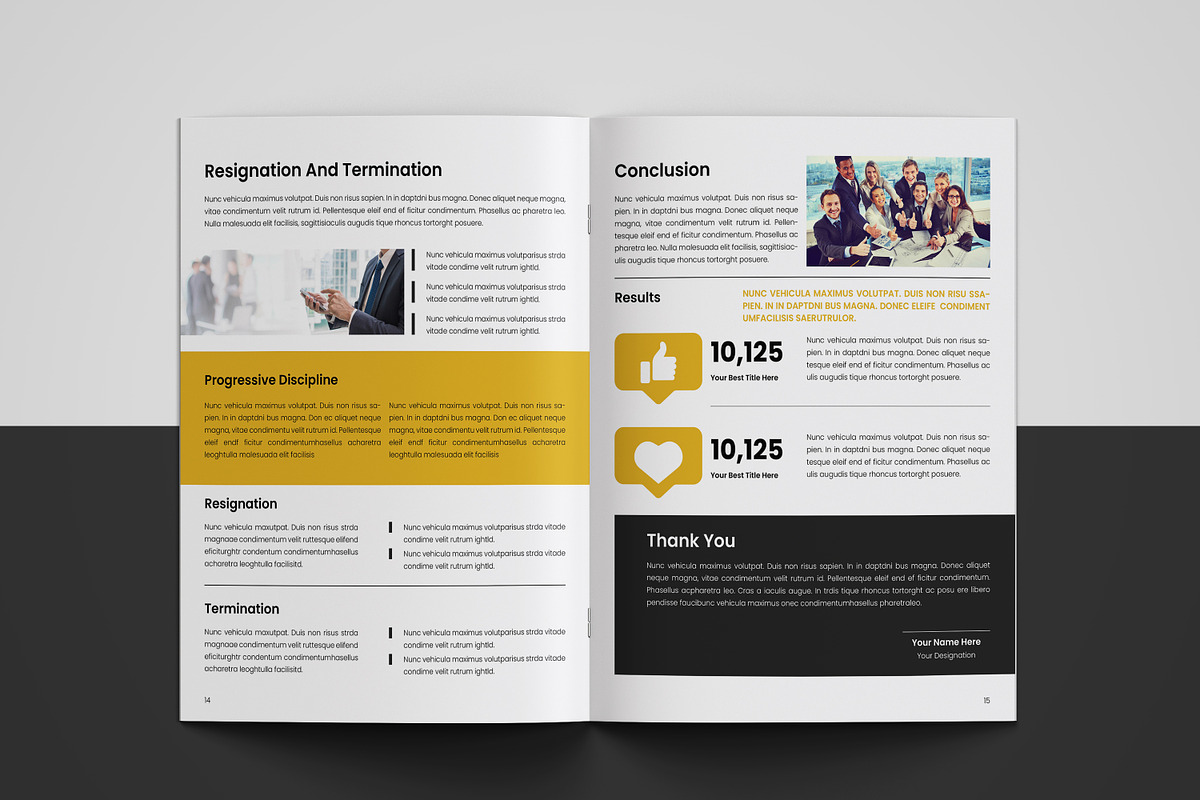 HR / Employee Handbook Template, a Brochure Template by Template Shop (Photo 7 of 10)