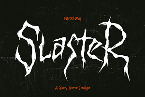 Slaster - A Scarry Horror Fontype, a Blackletter Font by NuType