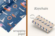 Sailing ship seamless pattern, a Pattern Graphic by lilovwishes (Thumbnail 3 of 5)