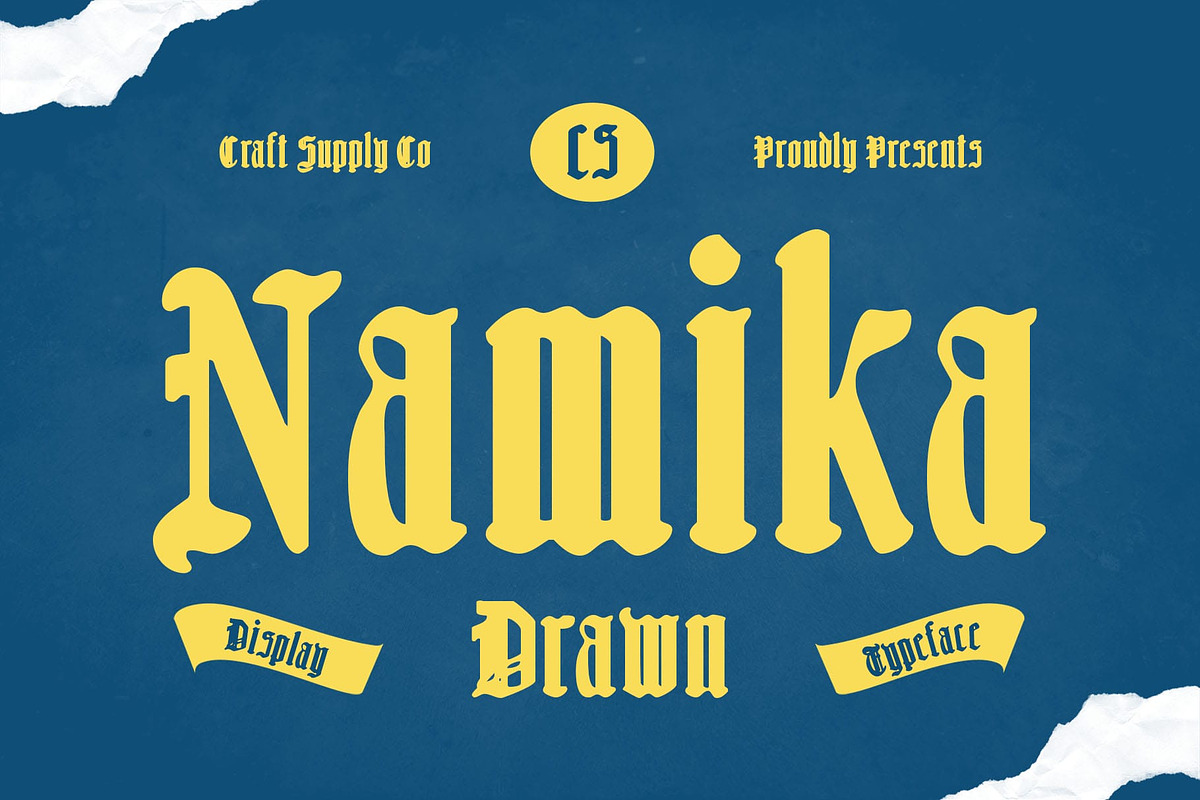 CS Namika Drawn, a Blackletter Font by Craft Supply Co. (Photo 1 of 8)