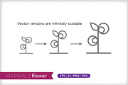 Minimal flower icons, an Outline Icon by Picture Window (Thumbnail 4 of 5)