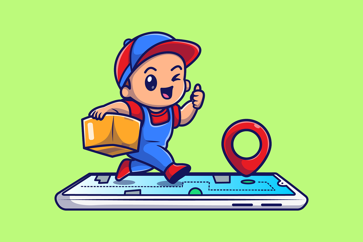 Cute Courier Delivery Online Package, a Person Illustration by Catalyst Labs
