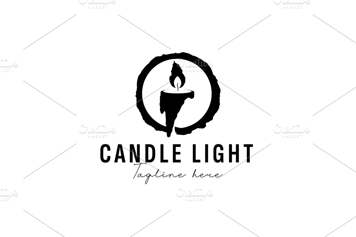 candle logo vector icon illustration, a Branding & Logo Template by Dyn Studio