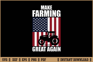 Make Farming Great Again US Flag SVG, a Work Illustration by Handy Arts Studio
