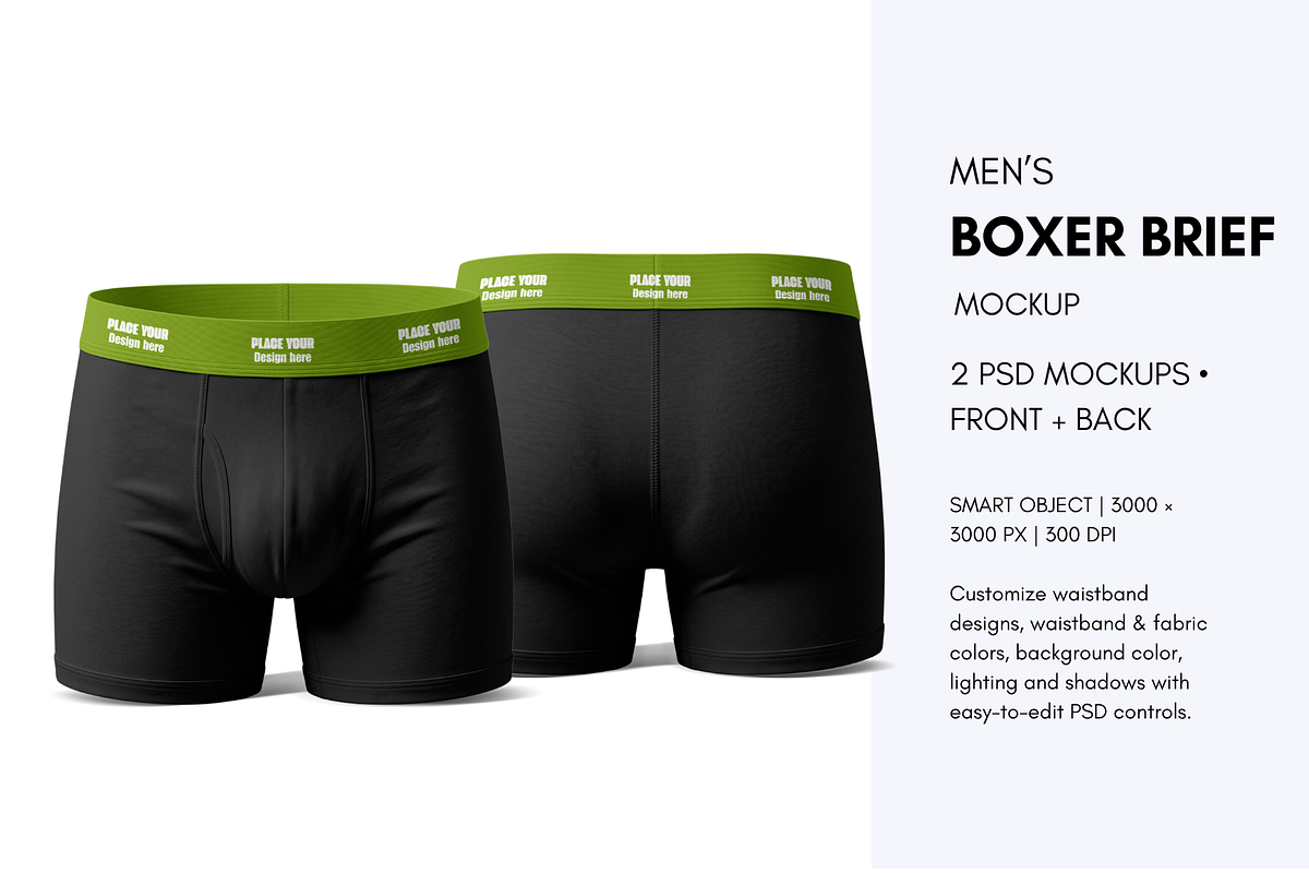 Men’s Boxer Brief Mockup PSD, a Bottom Mockup by Pixel Foundry (Photo 1 of 3)