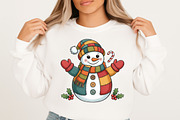 Patchwork Snowman Png, Merry Christm, an Illustration by Designking (Thumbnail 4 of 6)