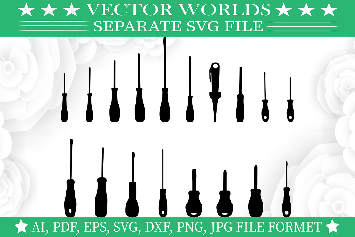 Screwdriver SVG, Screwdrivers SVG, an Object Graphic by VectorWorlds (Photo 3 of 3)