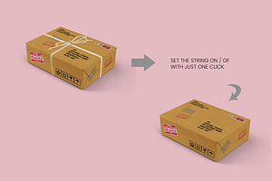 Tied String Kraft Box Mockups