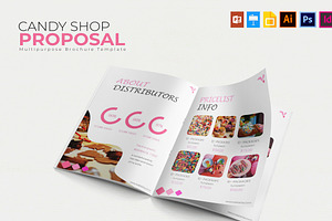 Candy Shop Brochure Template