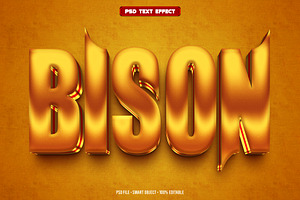 Bison 3D editable text effect, a Layer Style Add-On by Hello Muh