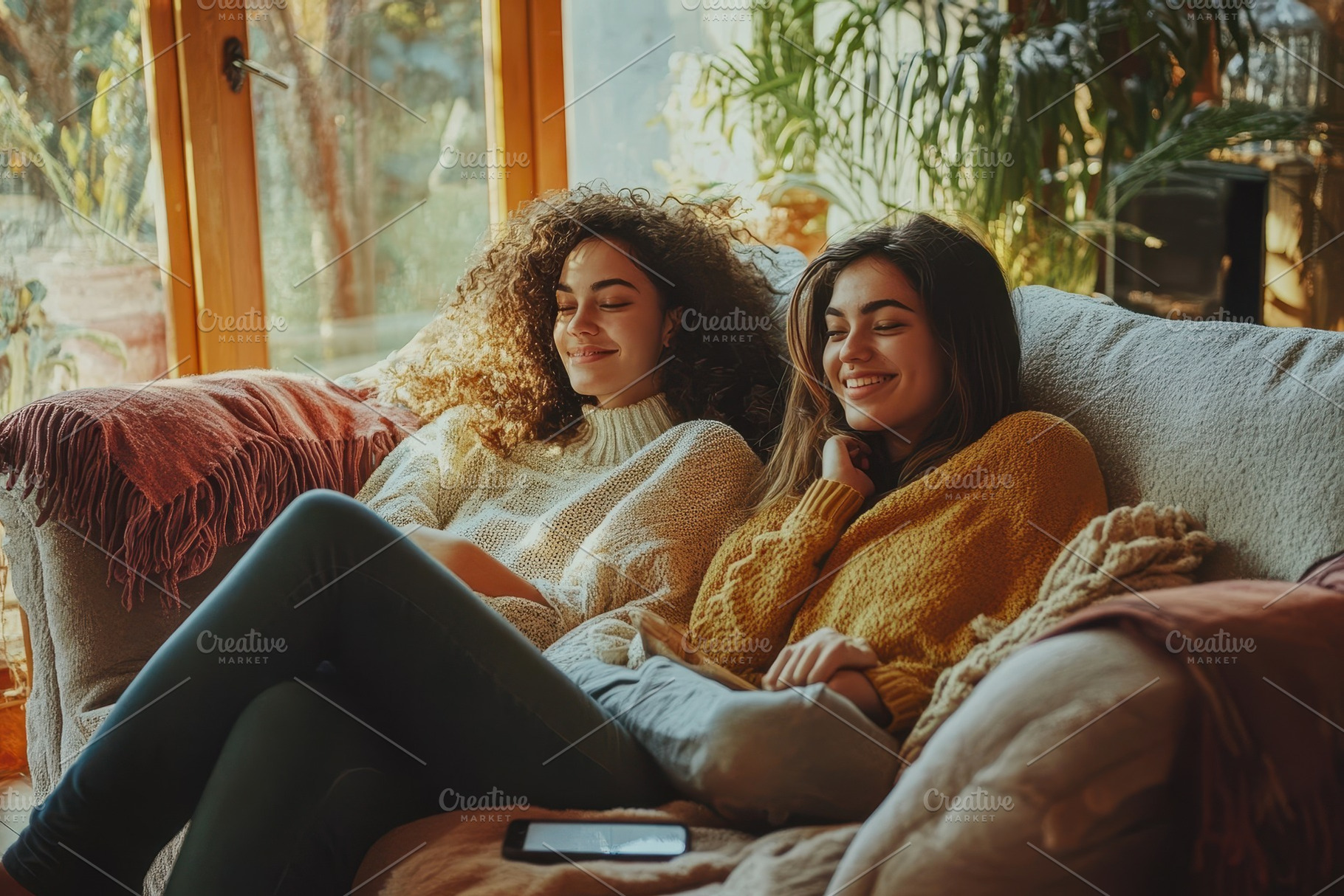 Charming young women enjoying, a Photo by Pavel_design