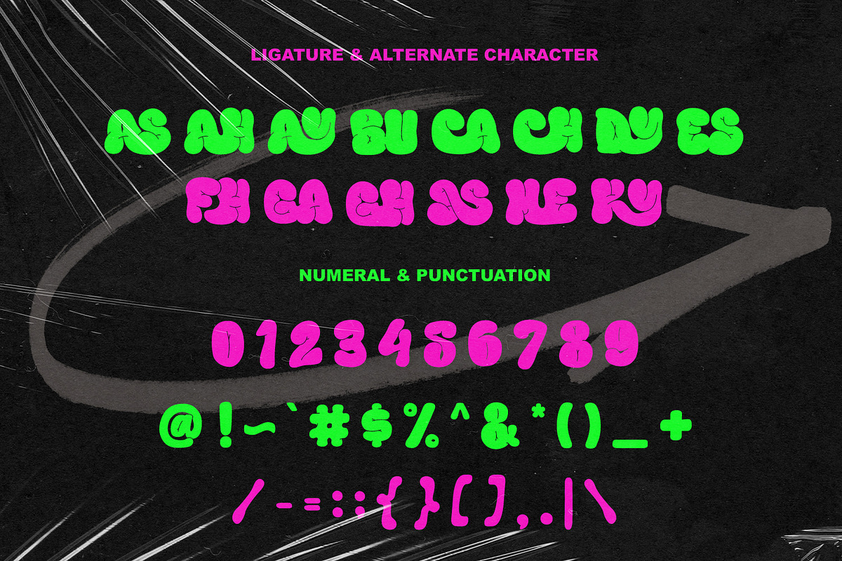 Asca Ayme Bubble Display Font, a Handwritten Font by Maulana Creative (Photo 5 of 5)