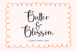 Butter and Blossom | Script Font