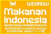 Makanan Indonesia font, a Sans Serif Font by weknow (Thumbnail 1 of 9)