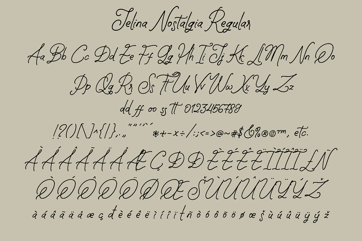 Jelina Nostalgia - Cozy Handwritten, a Handwritten Font by Myn Type (Photo 14 of 15)